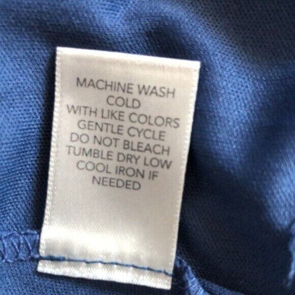 CJ Banks 1X Blue Paisley Lined Sheer 3/4 Sleeve Blouse Ruffle Mesh Cutout - Picture 6 of 8